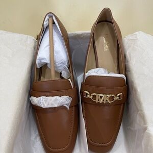 Michael Kors Tan Loafers with Gold Accent